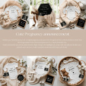 Minimalistische und neutrale Schwangerschaftsankün Feiertagskarte