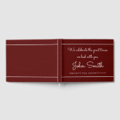 Minimalistische und Personalisierte Begräbnisgaler Gästebuch (Voll)