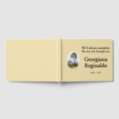 Minimalistische und Personalisierte Begräbnisgaler Gästebuch (Voll)