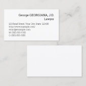 Minimalistische und Schlichte Anwaltskarte Visitenkarte (Vorne/Hinten)