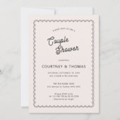 Minimalistische und schlichte Dusche Einladung (Vorderseite)