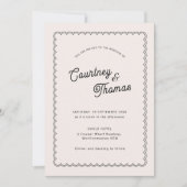 Minimalistische und schlichte Einladung zum Jalous (Vorderseite)