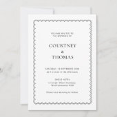 Minimalistische und schlichte Einladung zum Jalous (Vorderseite)