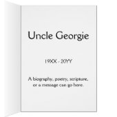 Minimalistische und Schlichte Erinnerungen Card + (Innen (Rechts))