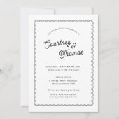 Minimalistische und schlichte Keilgrenze mit UAWG Einladung (Vorderseite)