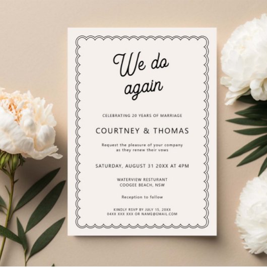 Minimalistische und schlichte Kobaltverlängerung Einladung