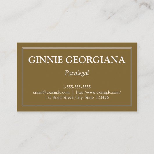 Minimalistische und schlichte visitenkarte (Vorderseite)