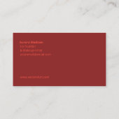 Minimalistische und schöne einfache Visitenkarte (Rückseite)