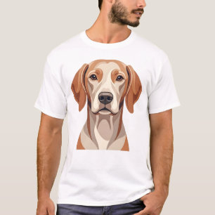 Minimalistische ungarische Vizsla-Hundeporträt-Lin T-Shirt