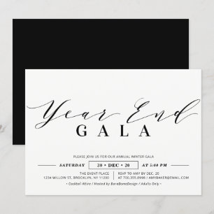 Minimalistische Unternehmens-Silvester-Gala Einladung
