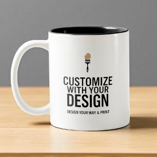 Minimalistische Unternehmensmarke Zweifarbige Tasse