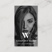 Minimalistische Unternehmensmonogramm-Fotografie  Visitenkarte (Vorderseite)