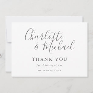 Minimalistische Unterschrift Hochzeit Danke
