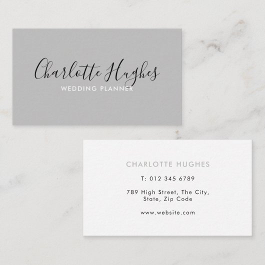 Minimalistische Unterschrift Visitenkarte (Vorne/Hinten)