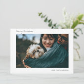 Minimalistische Urlaubskarte Feiertagskarte (Stehend Vorderseite)