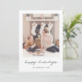 Minimalistische Urlaubskarte Feiertagskarte (Stehend Vorderseite)