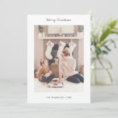 Minimalistische Urlaubskarte Feiertagskarte (Stehend Vorderseite)