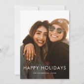 Minimalistische Urlaubskarte Feiertagskarte (Vorderseite)