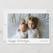 Minimalistische Urlaubskarte Feiertagskarte (Vorderseite)