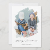 Minimalistische Urlaubskarte | weiß Feiertagskarte (Vorderseite)