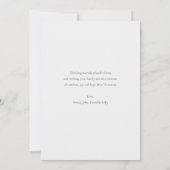 Minimalistische Urlaubskarte | weiß Feiertagskarte (Rückseite)