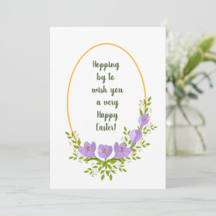 Minimalistische Urlaubskränke Crocus Blume Ostern