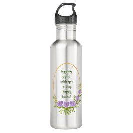 Minimalistische Urlaubskränke Crocus Blume Ostern Edelstahlflasche