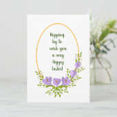 Minimalistische Urlaubskränke Crocus Blume Ostern Einladung (Stehend Vorderseite)