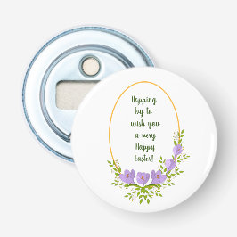 Minimalistische Urlaubskränke Crocus Blume Ostern Flaschenöffner