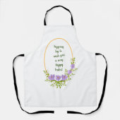 Minimalistische Urlaubskränke Crocus Blume Ostern Schürze (Vorderseite)