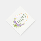 Minimalistische Urlaubskränke Crocus Blume Ostern Serviette (Ecke)