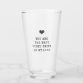 Minimalistische Valentinfarben Glas (Vorderseite)