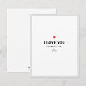 Minimalistische Valentinkarte Feiertagskarte (Vorne/Hinten)