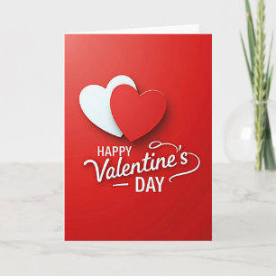 Minimalistische Valentinsherzenkarte mit Schichten Karte