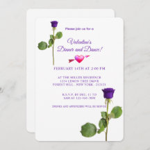 Minimalistische Valentinstag Lila Rose