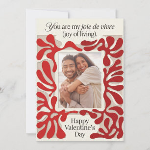 Minimalistische Valentinstag-Postkarte Feiertagskarte