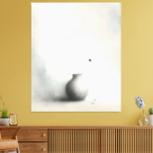 Minimalistische Vase & Löwenzahn Leinwanddruck (Insitu (Wohnzimmer))
