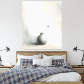 Minimalistische Vase & Löwenzahn Leinwanddruck (Insitu (Schlafzimmer))