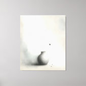 Minimalistische Vase & Löwenzahn Leinwanddruck (Vorderseite)
