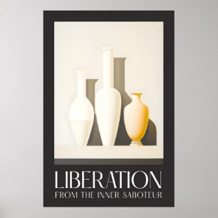 Minimalistische Vasen Kunstprint Serenity Stillleb Poster