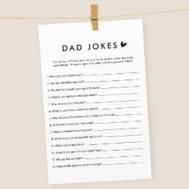 Minimalistische Vater Jokes Baby Showkarten