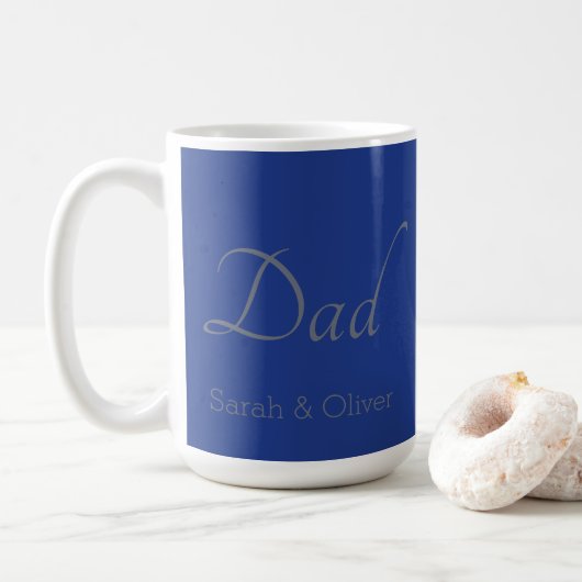 Minimalistische "Vater"-Tasse mit Kindernamen - Ge Kaffeetasse (Mit Donut)