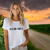 Minimalistische Vegane Schwarze Vibes, Aktivismus T-Shirt