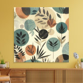 Minimalistische Vegetal Kunstvoll wandern Leinwanddruck (Insitu (Wohnzimmer))