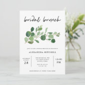 Minimalistische Vegetation | Bridal Brunch Einladung (Stehend Vorderseite)