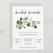 Minimalistische Vegetation | Bridal Brunch Einladung (Vorne/Hinten)