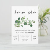 Minimalistische Vegetation | Party Einladung (Stehend Vorderseite)