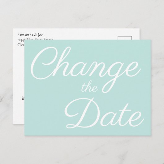 Minimalistische Veränderung des Grünen Meeres Ankündigungspostkarte (Vorne/Hinten)