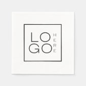 Minimalistische Veranstaltung für Unternehmen mit  Serviette (Vorderseite)