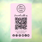 Minimalistische Verbindung mit dem QR-Code der US  Fensteraufkleber (Blatt 3)